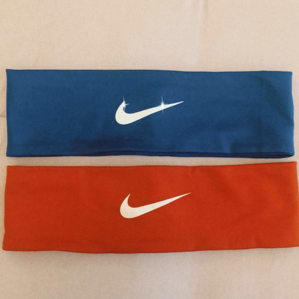 blue and red nike headbands!!